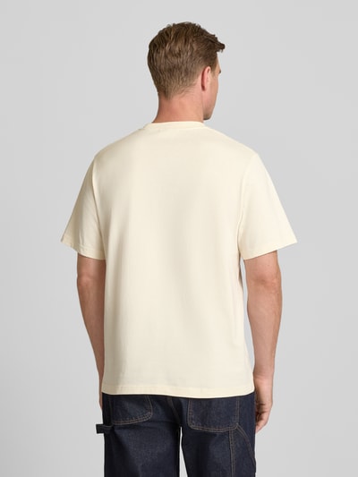 Forét T-shirt z wełny Escorial z nadrukiem z motywem model ‘HOBBY’ Złamany biały 5