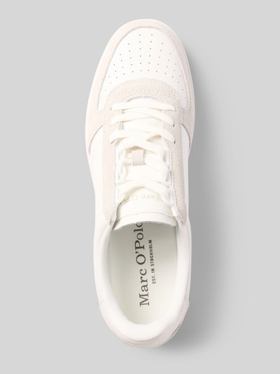 Produktfoto, Sneaker mit echtem Leder Modell 'VINCENZO 2A' von Marc O'Polo in Weiß und Hellgrau, glatte und veloursartige Texturen, Herren Sneaker