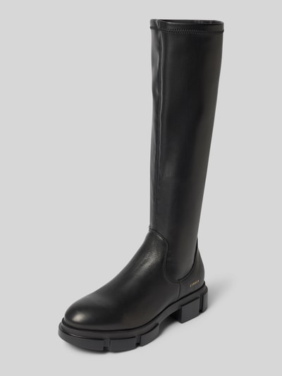 Copenhagen Stiefel aus Leder-Mix mit Logo-Detail Black 1