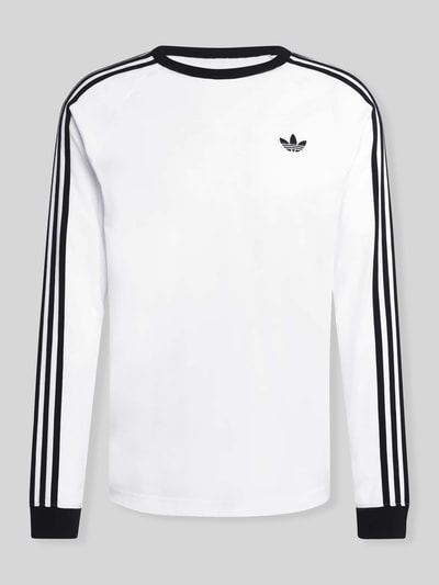 adidas Originals Regular Fit Langarmshirt aus reiner Baumwolle mit Logo-Stitching Weiss 2