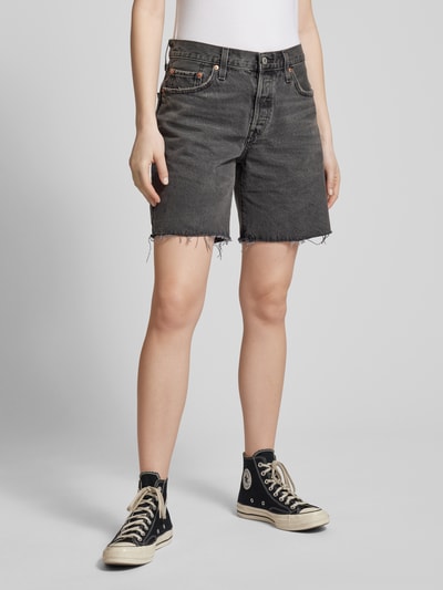 Levi's® Korte jeans met franjes Zwart - 4