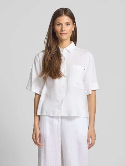 Tommy Hilfiger Relaxed fit overhemdblouse van puur linnen Wit - 4