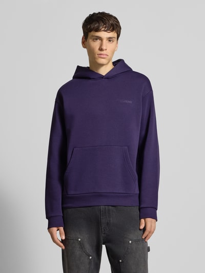 REVIEW Hoodie met labelprint Paars - 4