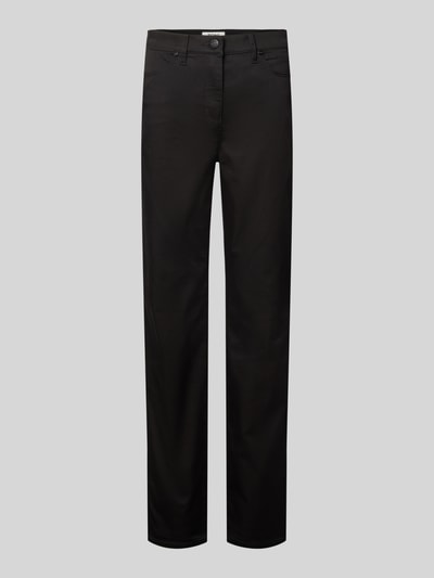 Produktfoto, schwarze Regular Fit Gerade Hose aus Baumwoll-Mix Modell 'BE LOVED' von TONI, Damen Gerade Hose von TONI, schlichter Look