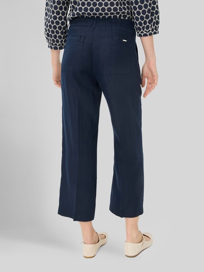 Brax Straight Fit Leinenhose mit elastischem Bund Marine 5