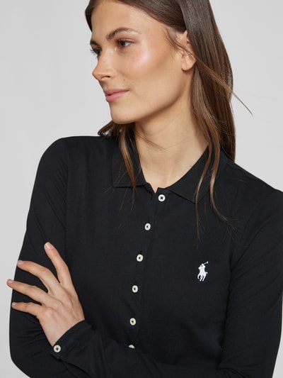 Polo Ralph Lauren Shirt met lange mouwen en labelstitching Zwart - 3