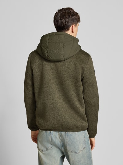 Superdry Pikowana kurtka z kapturem i kieszeniami zapinanymi na zamek błyskawiczny Khaki 5