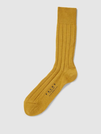 Falke Socken mit elastischem Rippenbündchen Messing 1