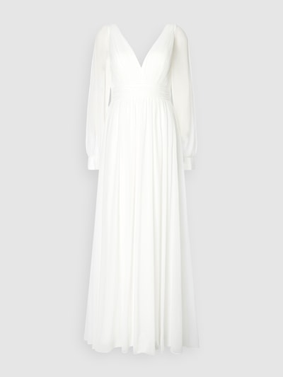 Mascara Brautkleid aus Chiffon  Offwhite 1