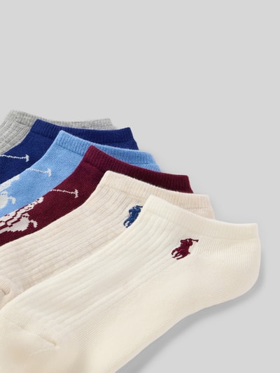 Produktfoto, Socken mit Arch Support im 6er-Pack von Polo Ralph Lauren, Damen Socken in Beige, Blau, Grau und Burgunder, feine Rippstruktur