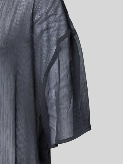 Pieces Narzutka plażowa o kroju oversized fit z półprzezroczystego materiału model ‘ATRUD’ Czarny 2