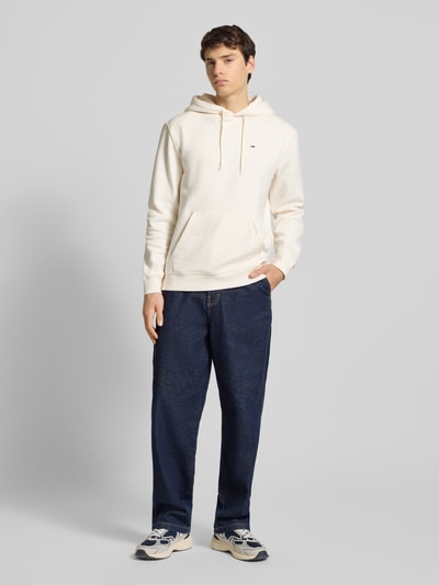 Tommy Jeans Regular fit hoodie van katoenmix Offwhite - 1