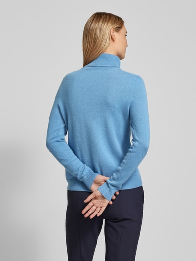 Christian Berg Woman Rollkragenpullover mit gerippten Abschlüssen Rauchblau 5