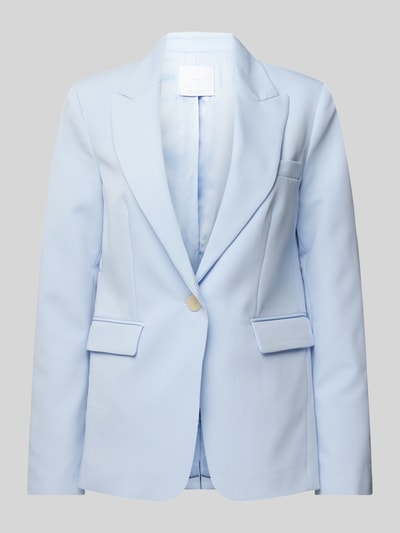 Mango Blazer in unifarbenem Design Hellblau 2