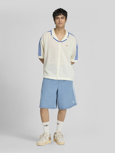 adidas Originals Loose Fit Freizeithemd aus reiner Baumwolle Offwhite 1
