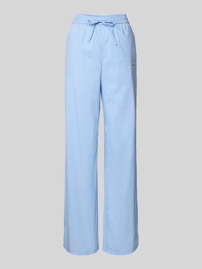 Pegador Spodnie materiałowe z wyhaftowanym logo model ‘EVA’ Jasnoniebieski 2