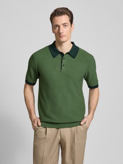 Scotch & Soda Regular Fit Poloshirt mit Strukturmuster Gruen 4