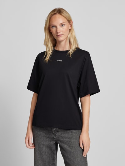 BOSS Orange Oversized T-Shirt mit Label-Print Modell 'Enis' Black 4