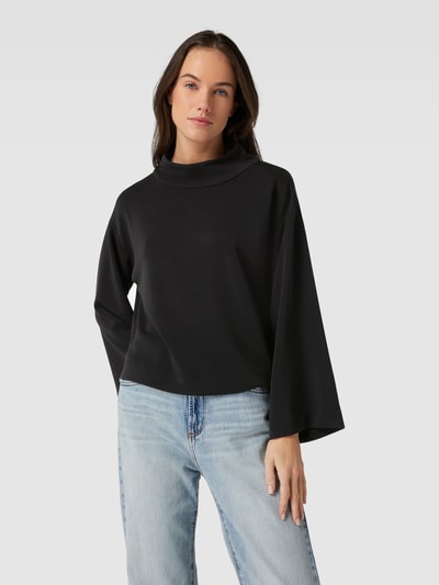 s.Oliver BLACK LABEL Sweatshirt met opstaande kraag Zwart - 4