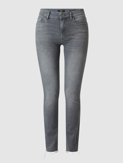 7 For All Mankind Slim fit jeans met stretch  Lichtgrijs - 2