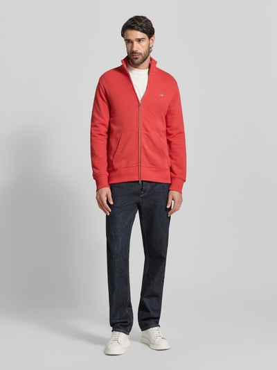 GANT Bluza dresowa o kroju regular fit ze stójką model 'Gield' Morelowy 1
