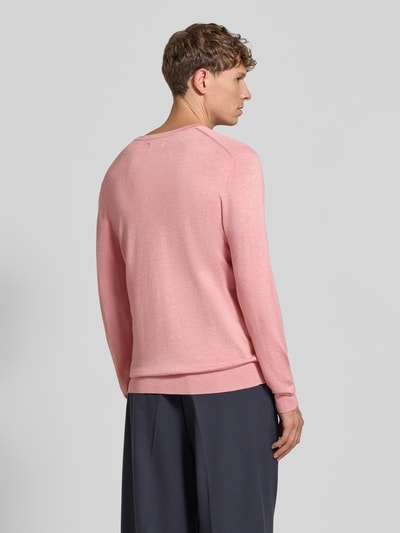 MCNEAL Strickpullover mit geripptem Rundhalsausschnitt Fuchsia Melange 5