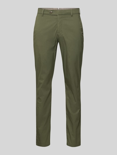 Produktfoto, Hose mit Gesäßtaschen Modell 'Lupus' van Mmx, groene katoenmix met stretch, regular fit, steekzakken, maat 32/32, herenmode