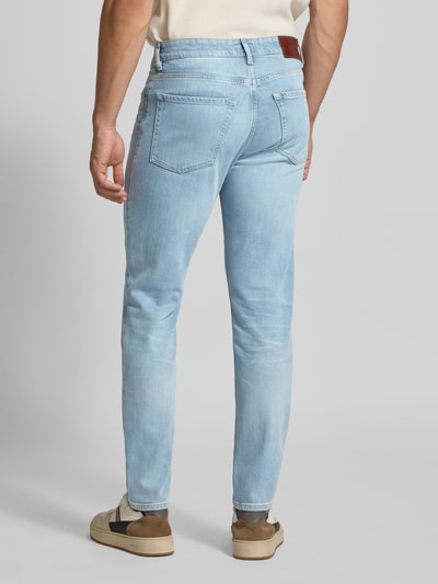 BOSS Orange Jeansy o kroju tapered fit z mieszanki bawełny model ‘ONYX’ Jasnoniebieski 5