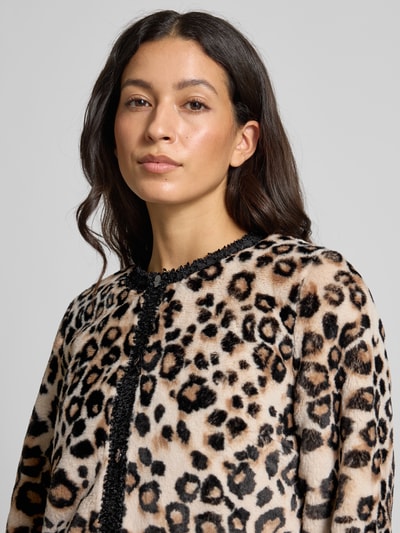 Marc Cain Jack van imitatiebont met ronde hals Camel - 3