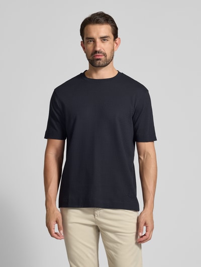 Emporio Armani T-Shirt mit Logo-Stitching und Rundhalsausschnitt Marine 4