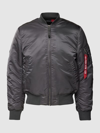 Alpha Industries Bomberjacke mit Label-Detail Dunkelgrau 2