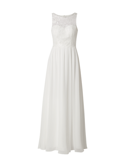 Mascara Abendkleid mit floraler Spitze  Offwhite 2