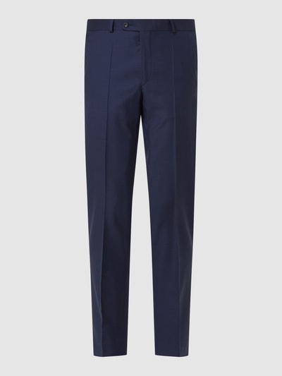 Carl Gross Pantalon van scheerwol, model 'Stevenson' Marineblauw - 2