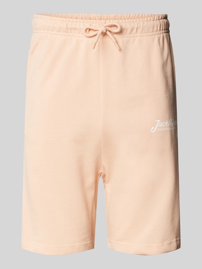 Jack & Jones Slim Fit Sweatpants mit Label-Print Modell 'GORDON' Apricot 2