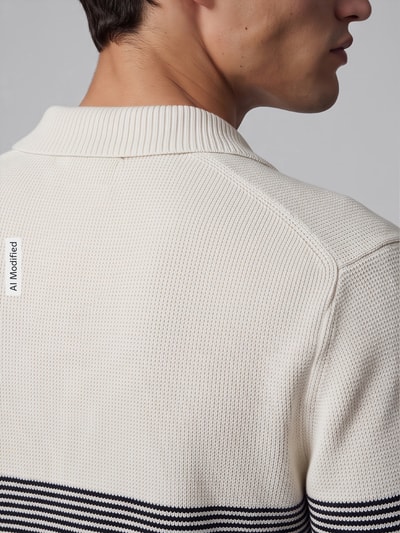 Selected Regular Fit Pullover aus reiner Baumwolle Marine 3