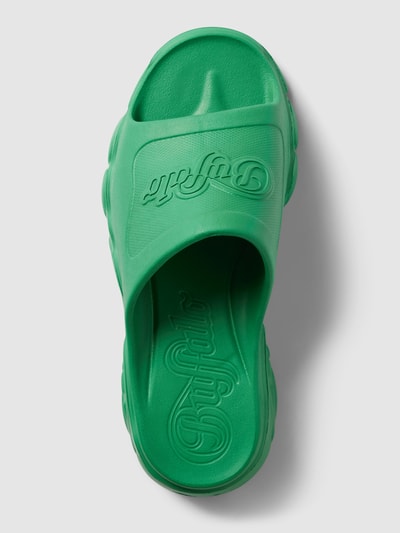 Buffalo Slides mit Label-Prägung Grün 4