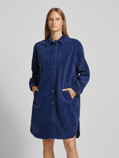 Jake*s Casual Knielanges Kleid mit Umlegekragen Rauchblau 4