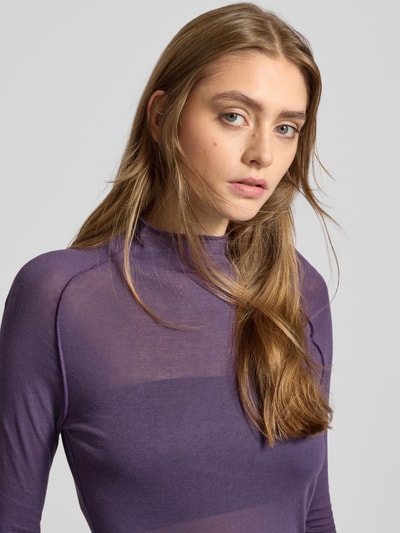 Review Longsleeve mit Stehkragen Purple 3