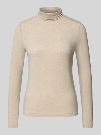 Luisa Cerano Longsleeve aus Lyocell-Mix mit Rollkragen Beige 2