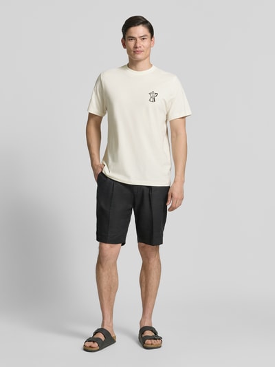 Selected Homme Regular Fit T-Shirt aus reiner Baumwolle Modell 'HASPEN' Offwhite 1