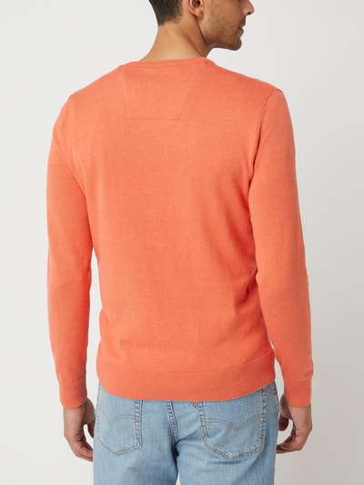 Tom Tailor Pullover aus Baumwolle Orange Melange 5