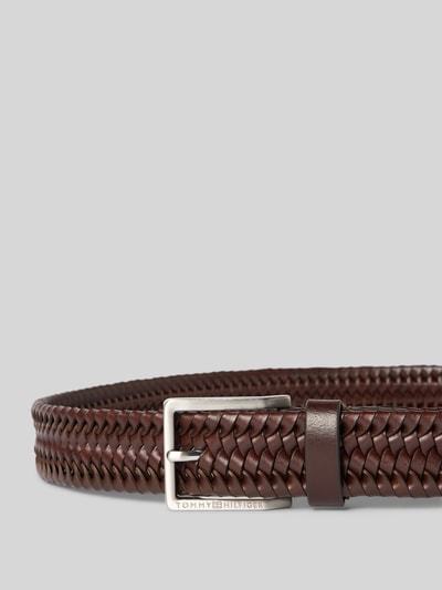 Tommy Hilfiger Gürtel in Flechtoptik aus echtem Leder Modell 'OLIVER WOVEN 3.0' Dunkelbraun 2