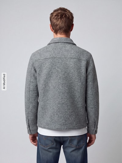 Jake*s Studio Men Blouson mit Zweiwege Reißverschluss Hellgrau 5