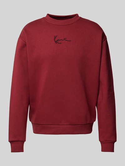 KARL KANI Sweatshirt mit Label-Stitching Bordeaux 1