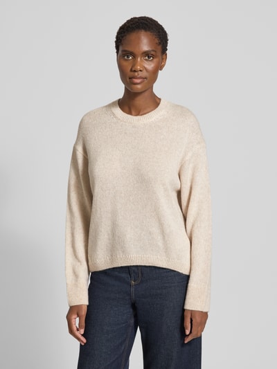 Marc O'Polo Loose fit gebreide pullover van scheerwolmix Offwhite - 4