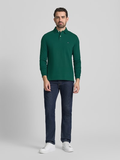 Tommy Hilfiger Regular fit poloshirt van katoenmix Flessengroen - 1