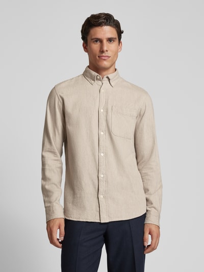 Jack & Jones Premium Vrijetijdsoverhemd met button-downkraag, model ‘BROOK’ Offwhite - 4