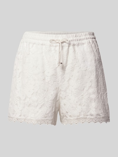 Produktfoto, Regular Fit Sweatshorts mit Spitze Modell 'HONEY' von Vero Moda, Optik: Unifarben, Spitzen-Muster, Tunnelzug, Bundabschluss: Elastisch, Materialverarbeitung: Spitze, Material: Baumwoll-Mix