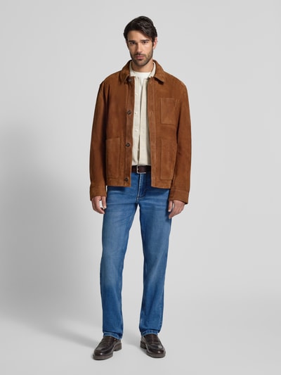 Christian Berg Men Regular Fit Jeans mit Eingrifftaschen Hellblau 1