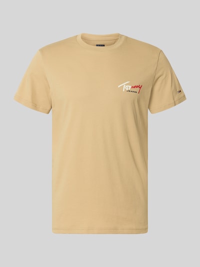 Tommy Jeans Slim Fit T-Shirt aus reiner Baumwolle Beige 2
